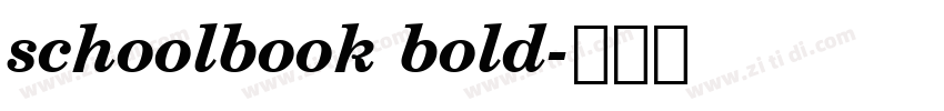 schoolbook bold字体转换